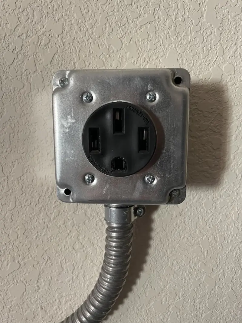 NEMA 14-50 outlet installed for Smart Home Electrical in Channahon